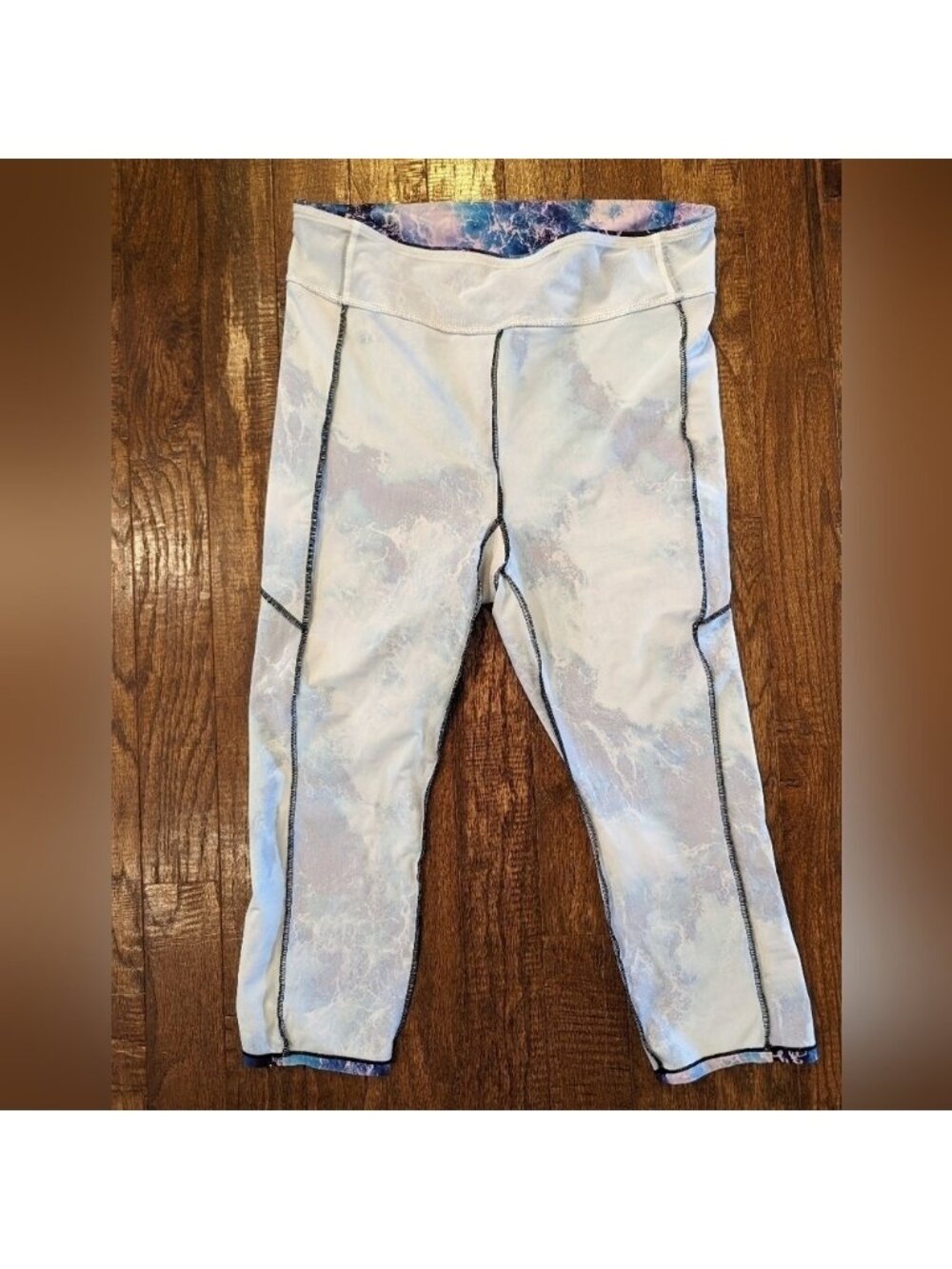 TORRID Active long Swim bottom legging ocean waves blue new without tags sz 1x - Picture 4 of 5